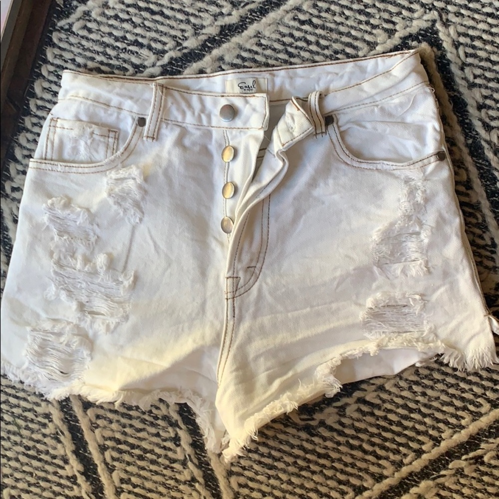 White Easel shorts